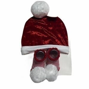 Christmas Hat and Sock Set Infants 0-12 Months